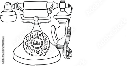 Telephone drawing a look very 