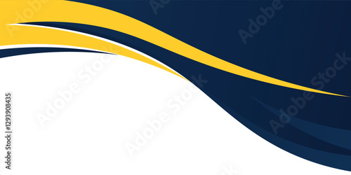 blue and yellow wavy shape background. suitable for business poster design, corporate banner