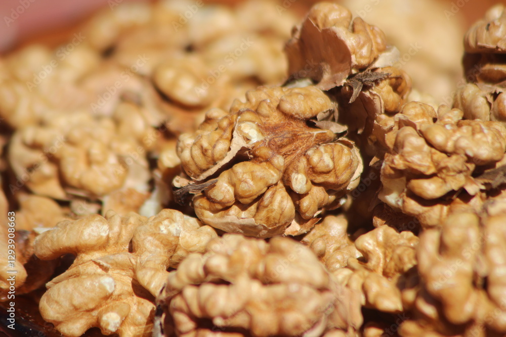 Walnut Kernels Close Up Walnut Kernels Close Up
