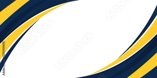 blue and yellow wavy shape background. suitable for business poster design, corporate banner