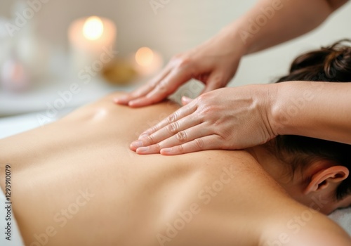 Wallpaper Mural Relaxing massage therapy session focusing on back and shoulder relief Torontodigital.ca