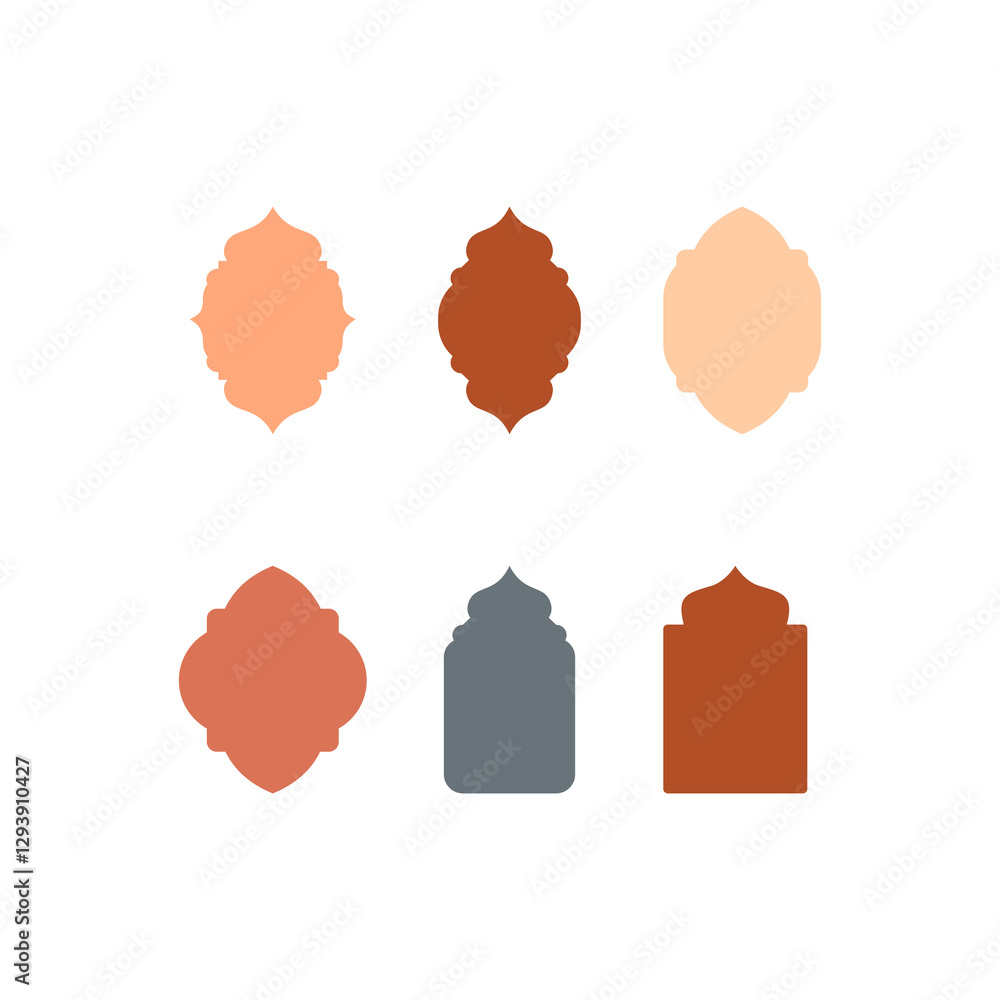 Collection of Islamic Window Frame Shape Collection of Islamic Window Frame Shape