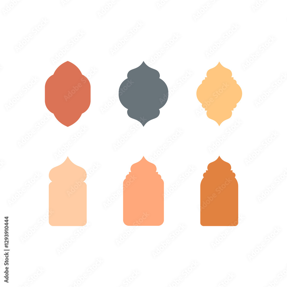 Collection of Islamic Window Frame Shape Collection of Islamic Window Frame Shape