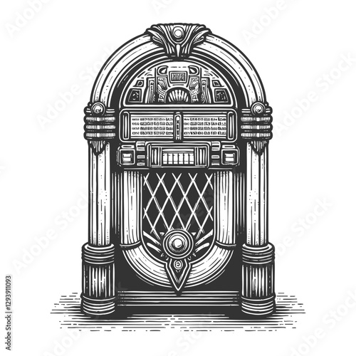 Jukebox Retro Music vector illustration