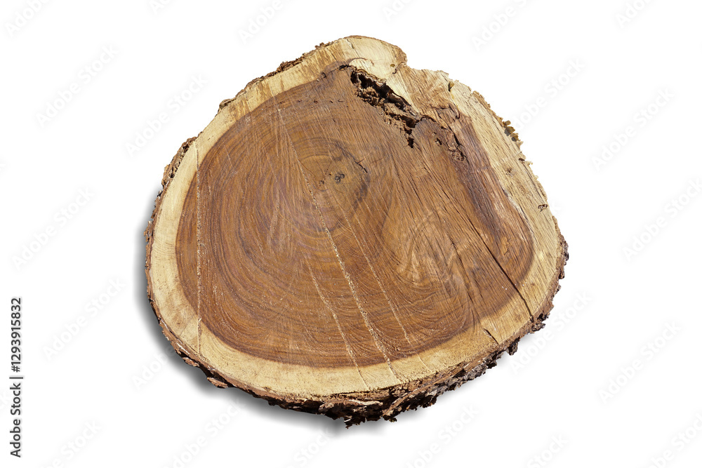 cross section of tree stump isolated on white background. This has clipping path. cross section of tree stump isolated on white background. This has clipping path.