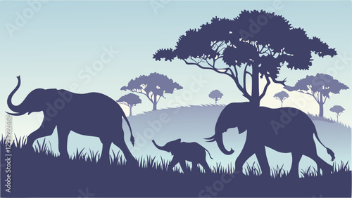 Hand drawn animal silhouette