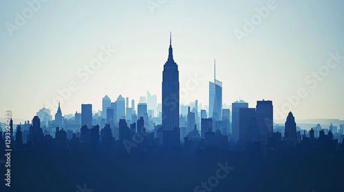 Wallpaper Mural city building in white Background Torontodigital.ca