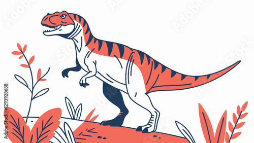 Dinosaur and prehistoric reptile animal sketches