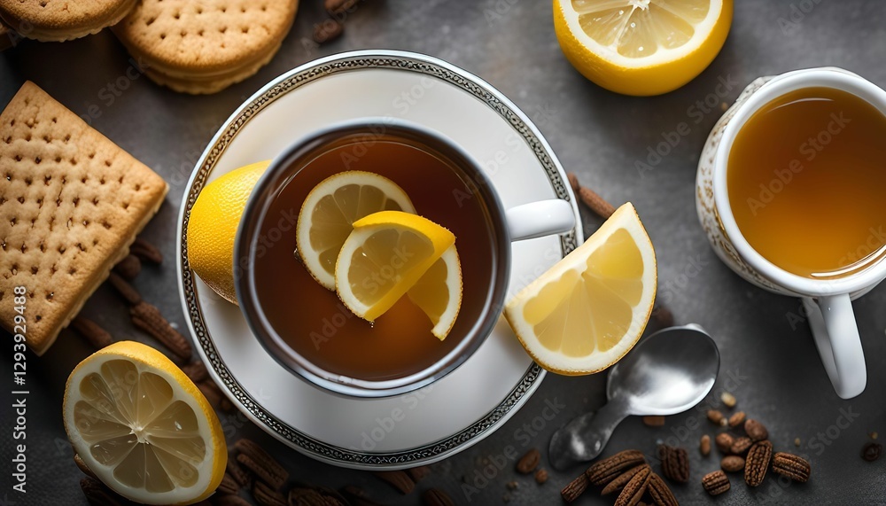 Lemon Tea with Biscuits Lemon Tea with Biscuits