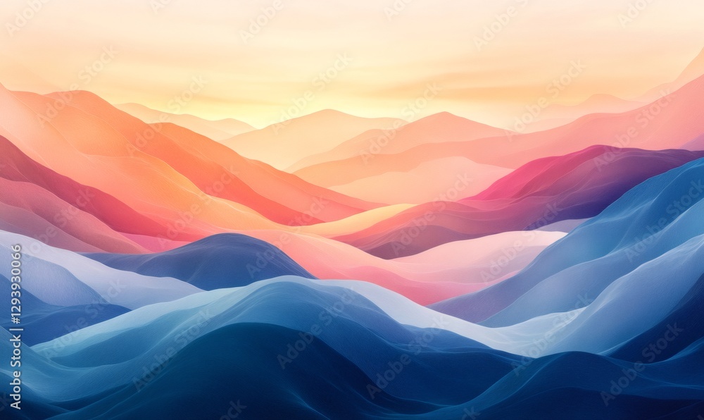 Rolling hills bathed in the warm hues of a setting sun create a vibrant and serene landscape Rolling hills bathed in the warm hues of a setting sun create a vibrant and serene landscape