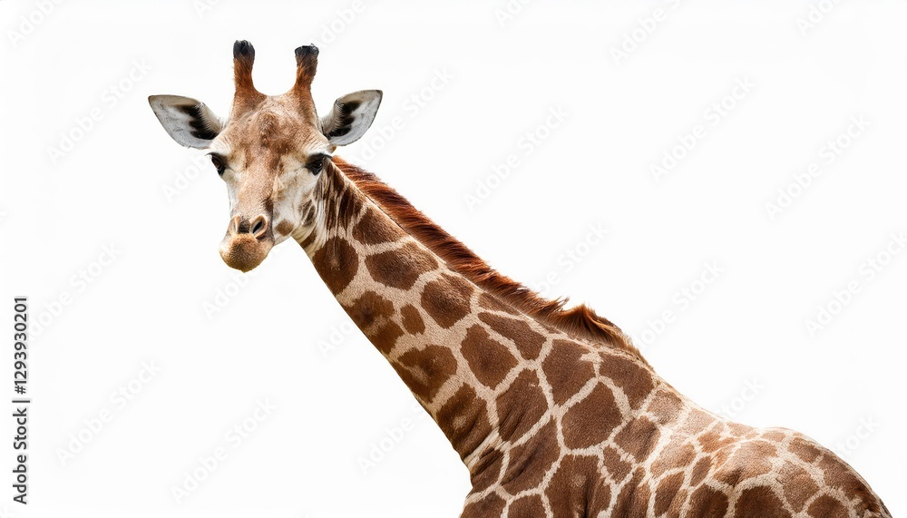 Majestic Giraffe Strikes a Pose, Captivating Audience with Regal Grace and Vibrant Surroundings at Sunrise Majestic Giraffe Strikes a Pose, Captivating Audience with Regal Grace and Vibrant Surroundings at Sunrise