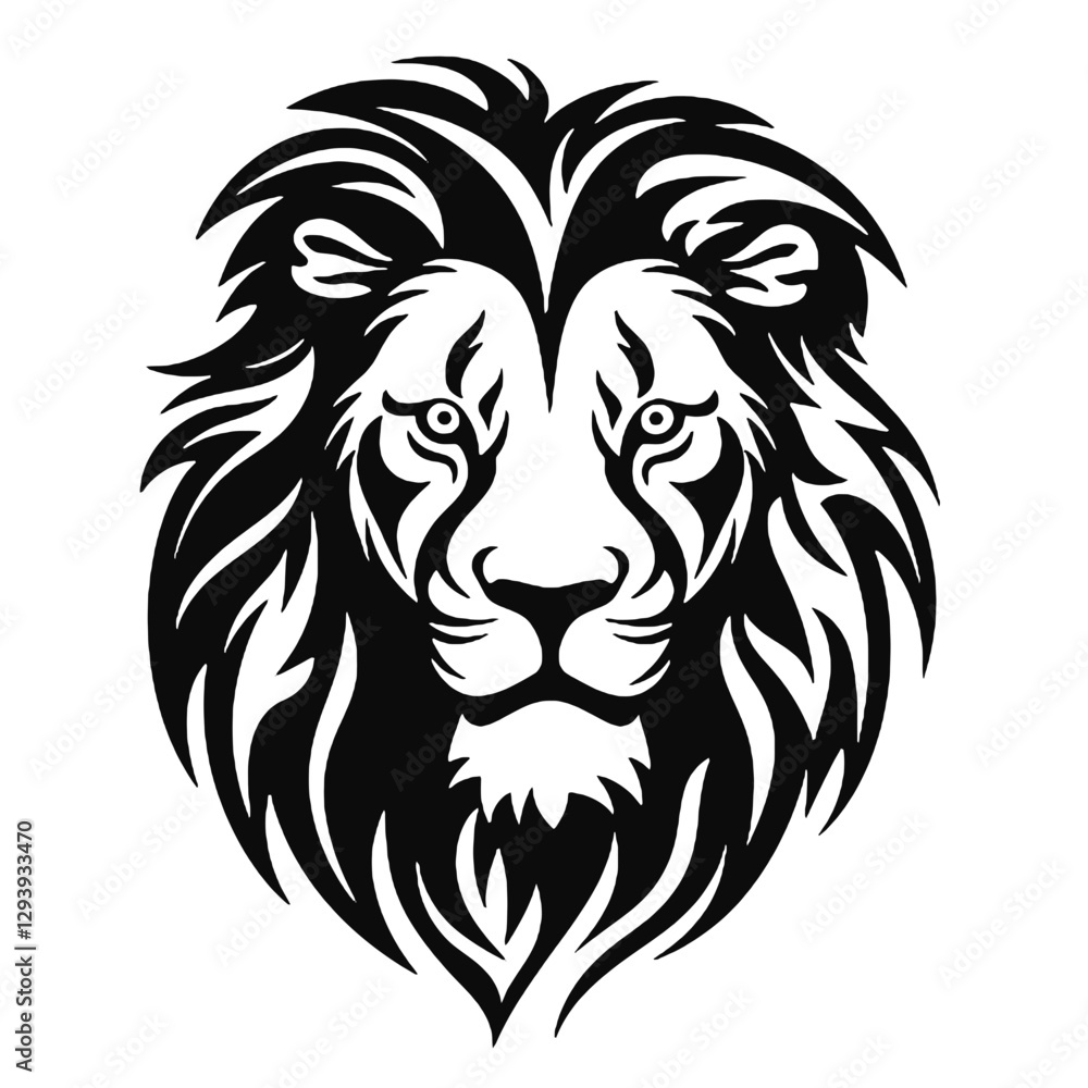 Fototapeta premium lion head tattoo