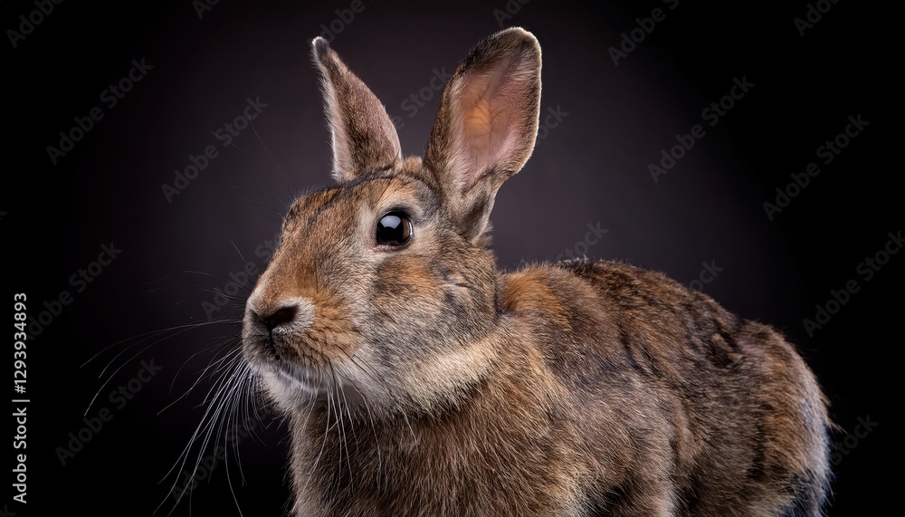 Studio Portrait of a Beautiful Rabbit Majestic White Rabbit Basking in Soft Lighting Against a Minimalist Backdrop, Showcasing Striking Fur Textures and Expressive Eyes Studio Portrait of a Beautiful Rabbit Majestic White Rabbit Basking in Soft Lighting Against a Minimalist Backdrop, Showcasing Striking Fur Textures and Expressive Eyes