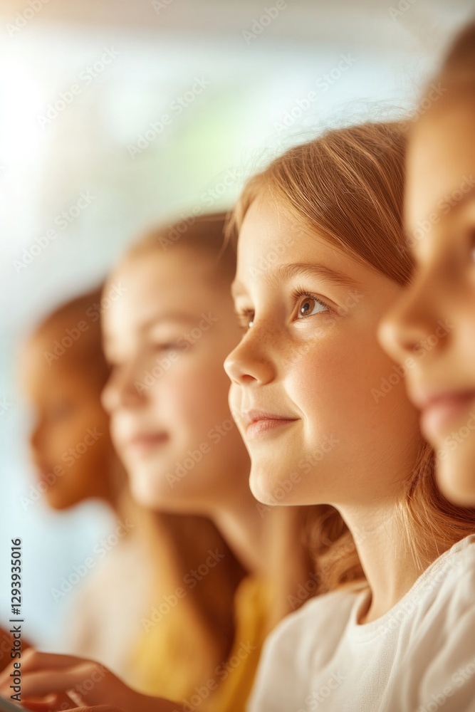 Focused children engaged in learning, showcasing expressions of Focused children engaged in learning, showcasing expressions of