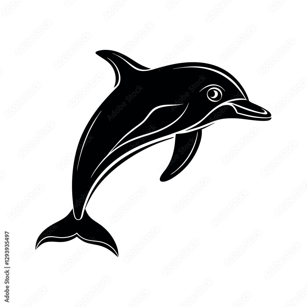 Fototapeta premium dolphin isolated on white background