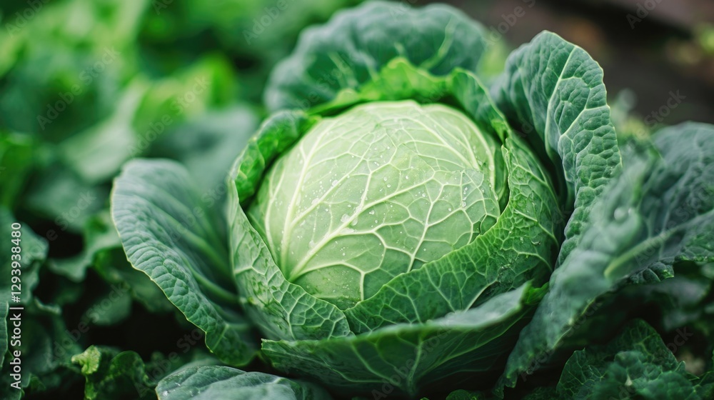 Obraz premium Nutritious Cauliflower in Garden