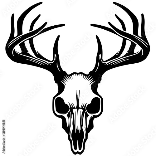 Deer skull silhouette