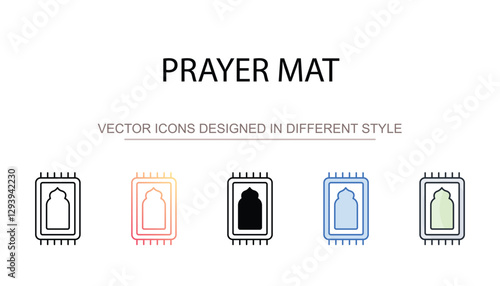 Prayer Mat icon design with white background stock illustration