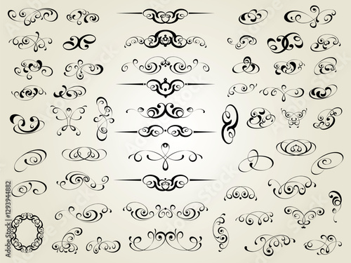 6073.eps   calligraphic design elements and page decoration