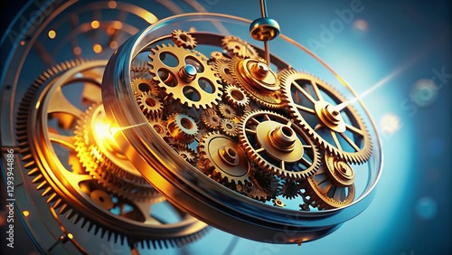 Wallpaper Mural Futuristic Anti-Gravity Clock: Innovative Mechanical Timepiece Design Torontodigital.ca