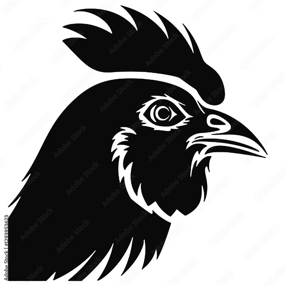 Fototapeta premium vector illustration of an rooster