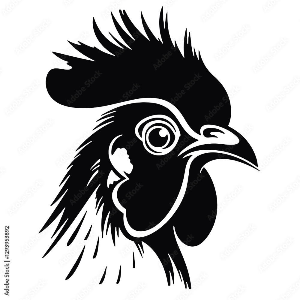 Fototapeta premium rooster head mascot