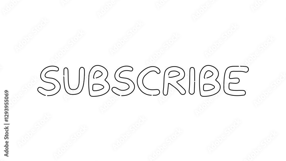 subscribe word on white background animation video subscribe word on white background animation video