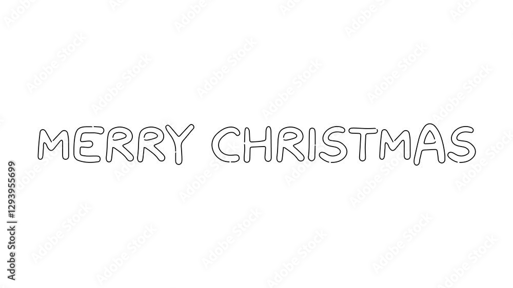 merry christmas word on white background animation video merry christmas word on white background animation video
