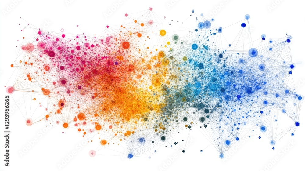 Abstract network of interconnected dots and lines symbolizing online communication. Abstract network of interconnected dots and lines symbolizing online communication.