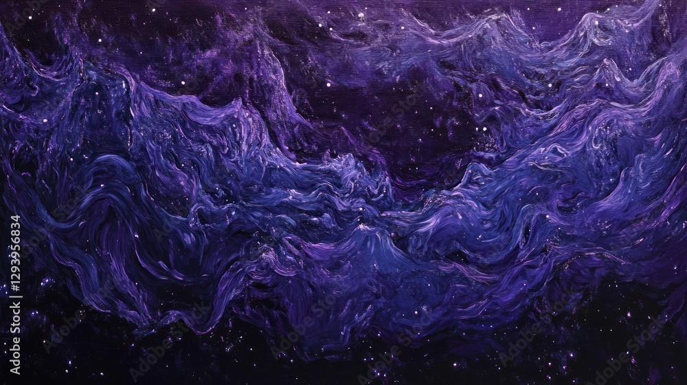 Obraz premium Abstract purple space nebula