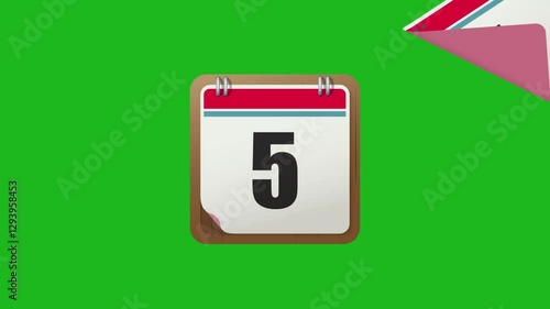 Flipping Calendar Animation with Dates