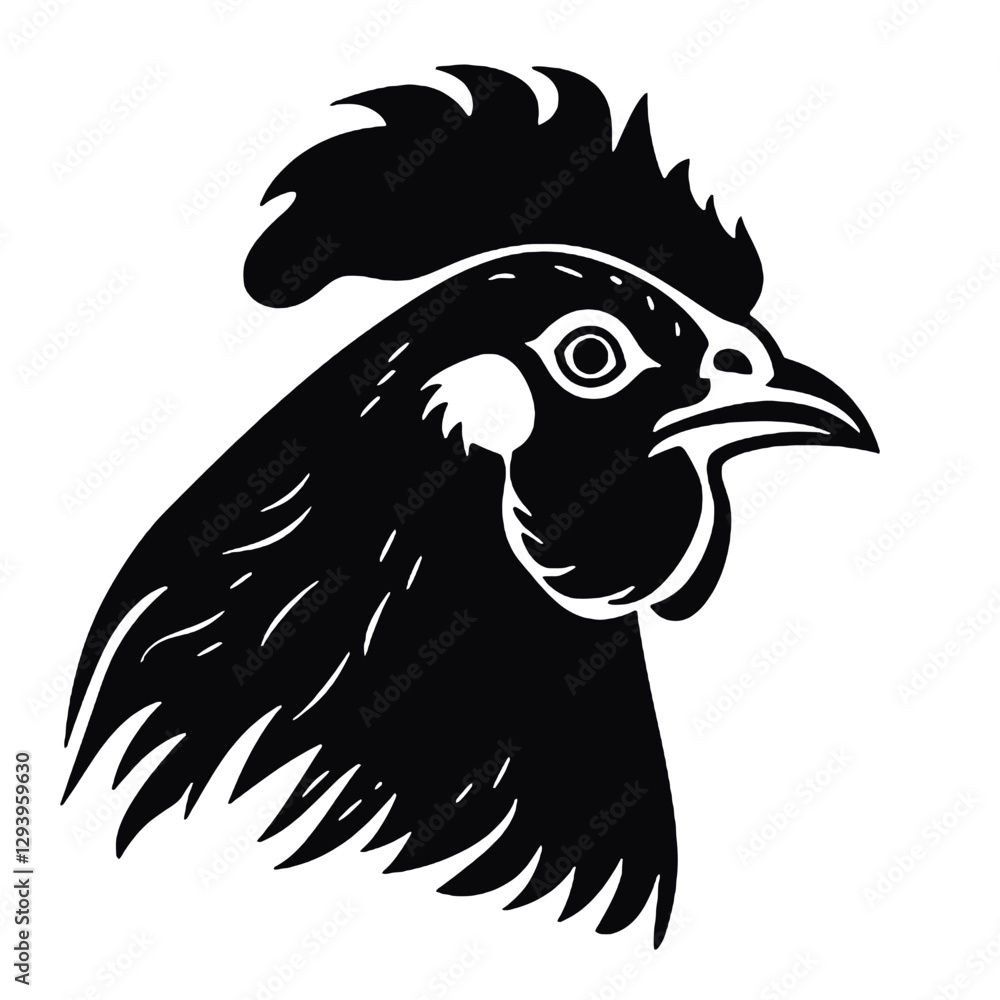 Fototapeta premium rooster head mascot