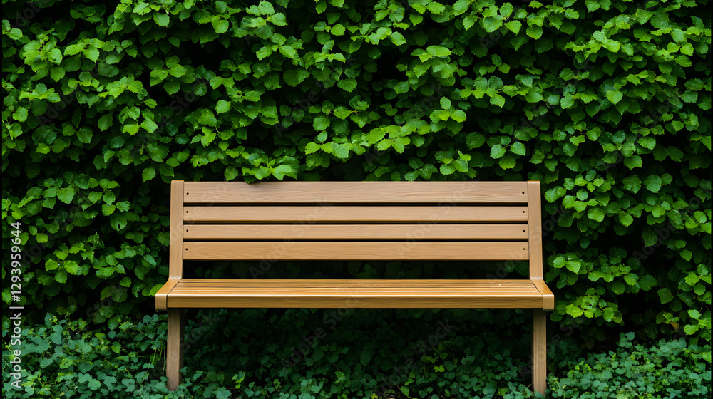 Park Bench Surrounded by Lush Greenery in a Centered Composition
Park Bench Surrounded by Lush Greenery in a Centered Composition