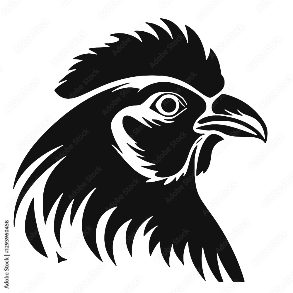 Obraz premium head of a rooster