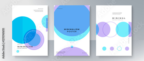 A set of three colorful book covers featuring bold geometric shapes, perfect for art and design publications.