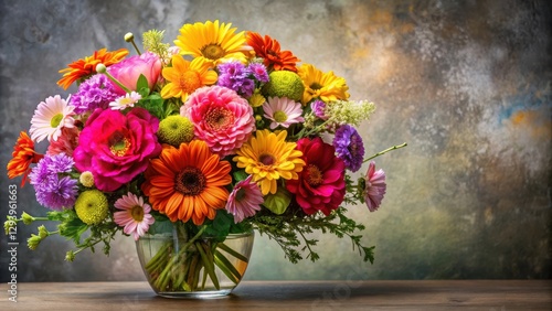 Wallpaper Mural Floral arrangement with colorful flowers on a seamless background , bouquet, arrangement,  bouquet, arrangement, petals Torontodigital.ca