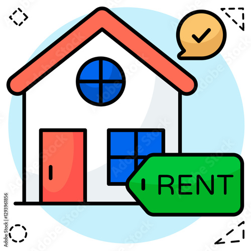 A flat design icon of traveler