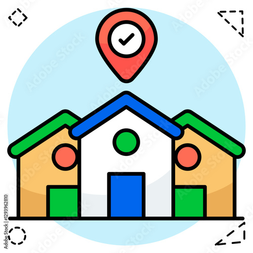 Conceptual flat design icon of breakfast