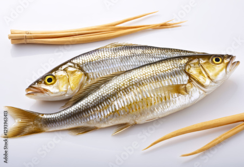 Taizhou seafood specialty small yellow croaker close-up photo