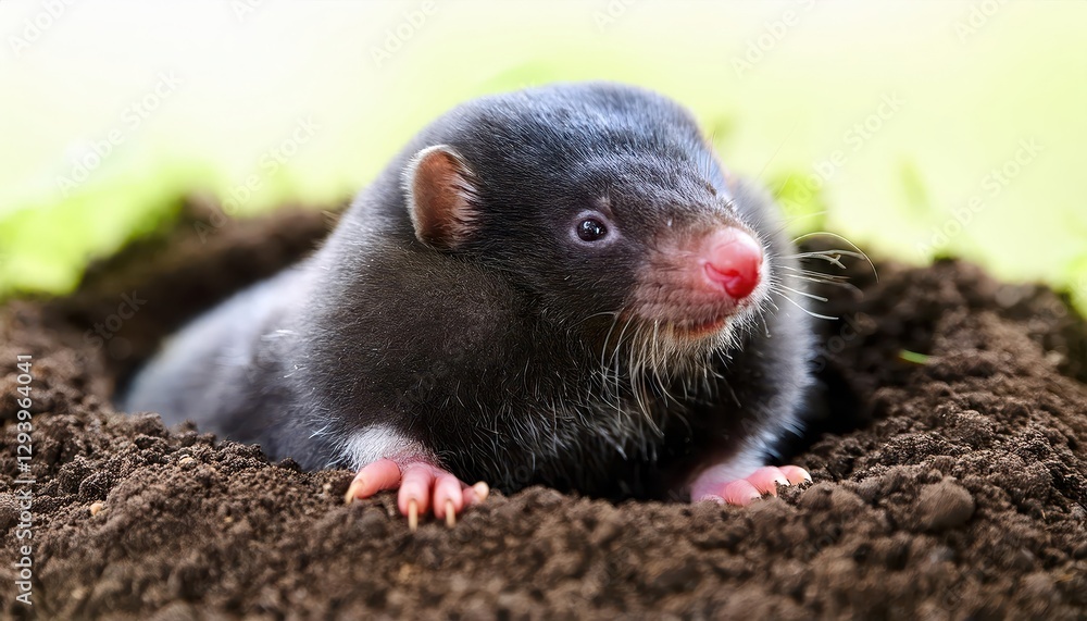 Peek into a cozy burrow Adorable mole resting in its handcrafted earthly abode, surrounded by warm, rustic textures and the dappled glow of undergrowth. Peek into a cozy burrow Adorable mole resting in its handcrafted earthly abode, surrounded by warm, rustic textures and the dappled glow of undergrowth.