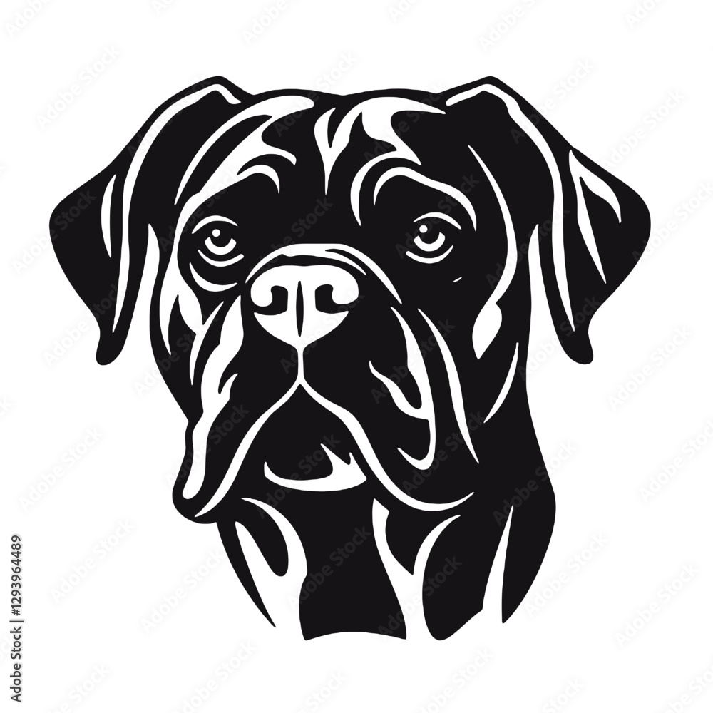 Fototapeta premium head of boxer dog