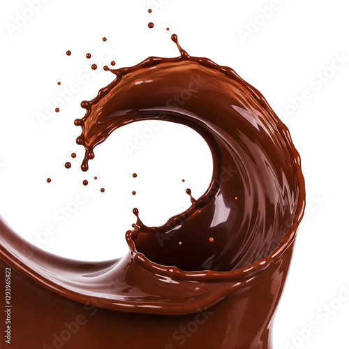 Chocolate splash, milk chocolate wave, hot chocolate splash