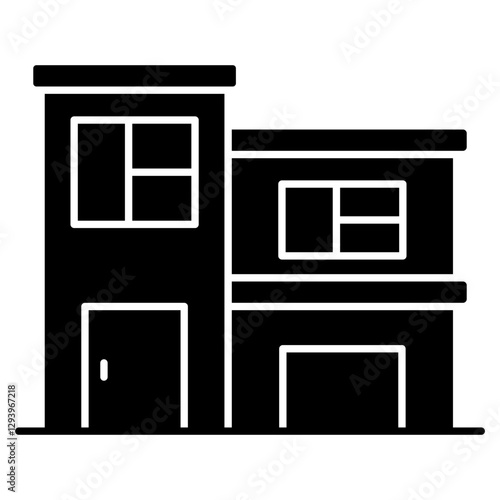 A flat design icon of hotel reception
