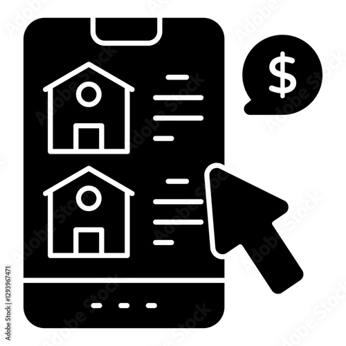 A flat design icon of hotel reception