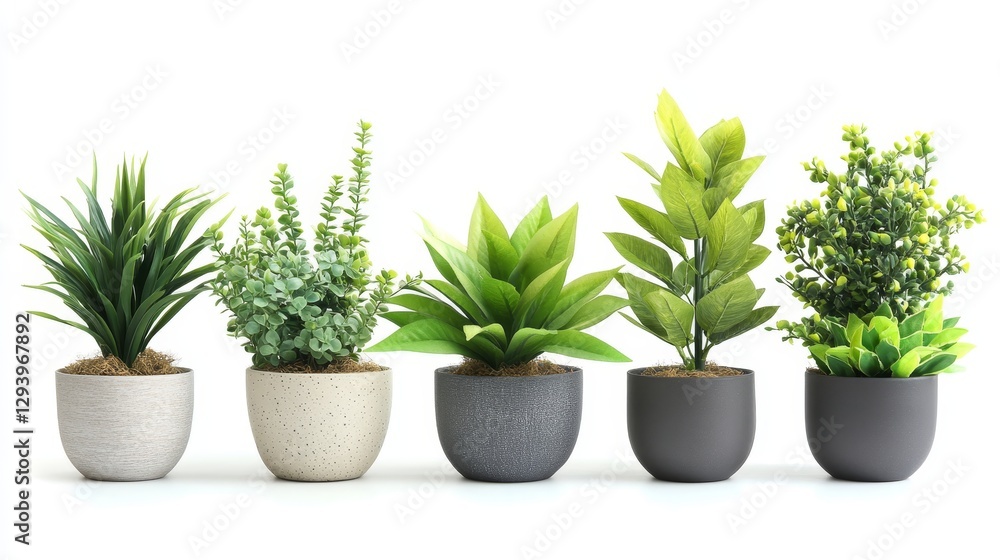 Fototapeta premium Potted Plants Collection - Fresh & Modern Home Decor