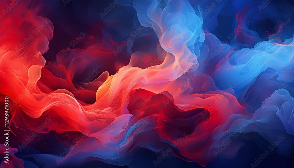 Obraz premium abstract smoke background with red and blue fog