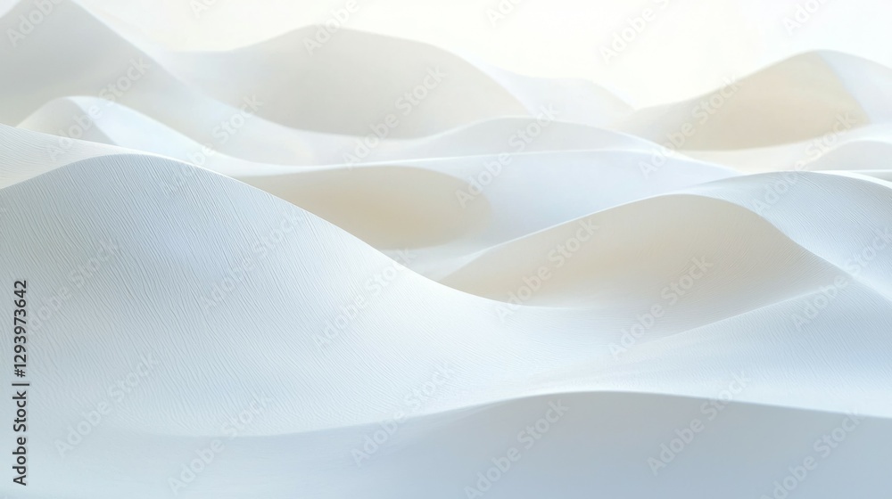 Fototapeta premium Soft White Waves of Paper in a Minimalist Artistic Arrangement