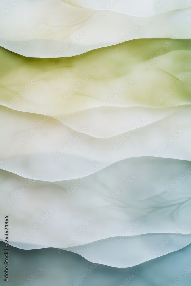 Soft layers blend together in soothing colors, creating tranquil Soft layers blend together in soothing colors, creating tranquil