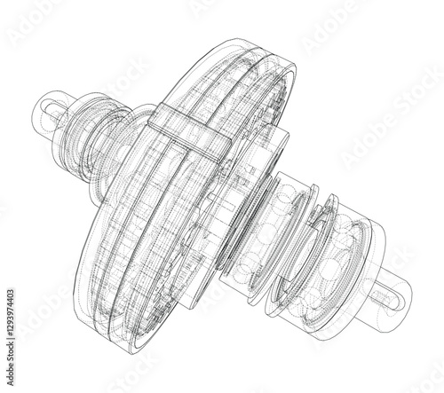 Wave Reducer. Vector illustration, 3d render