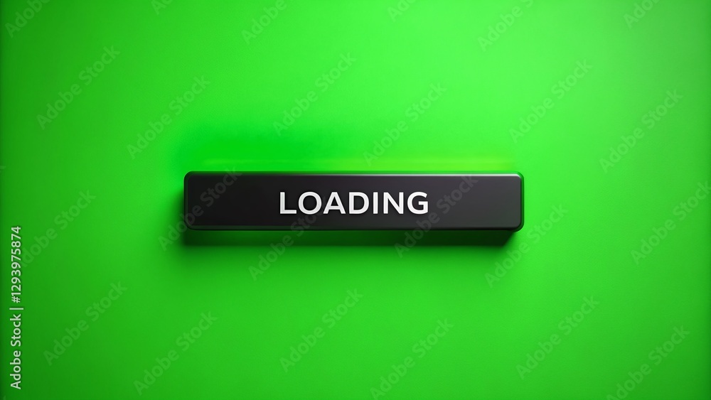 Animated Loading Button Green Screen: Seamless Loop Blinking Black Text Button Animated Loading Button Green Screen: Seamless Loop Blinking Black Text Button
